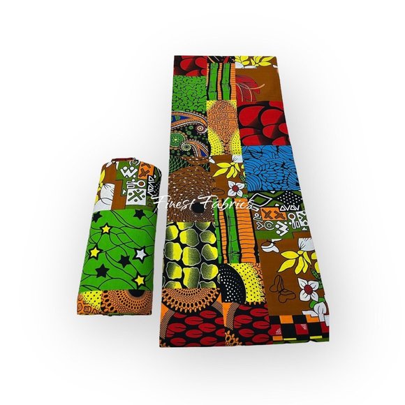 Ankara Fabric African Print Fabric Ankara Fabric By The Yard 100% Cotton Fabric - Picture 1 of 3